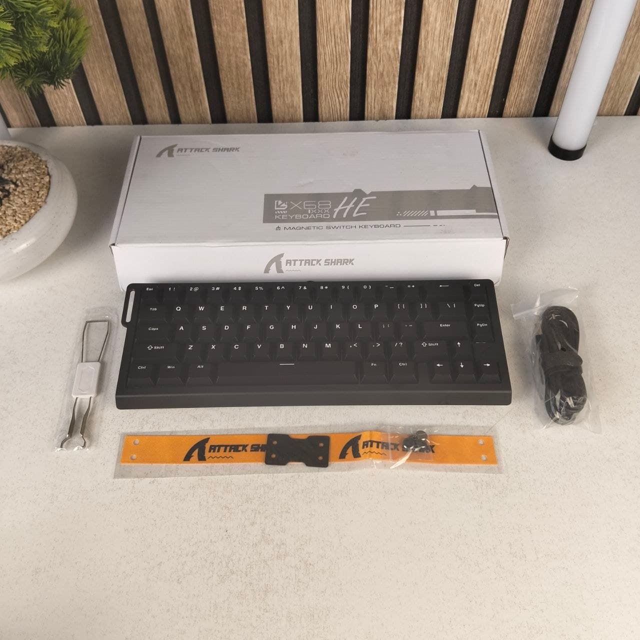 Clavier Gaming Magnétique ATTACK SHARK X68HE 60% avec Rapid Trigger et 8000Hz - لوحة مفاتيح المغناطيسية - صورة حقيقية 15