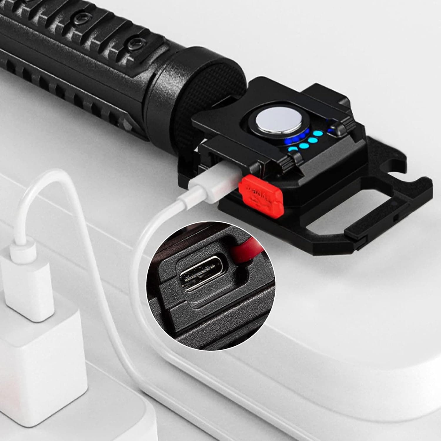 Mini Lampe de Poche COB LED Portable Rechargeable avec Trépied - مصباح متعدد الوظائف مع حامل - Camping et Randonnée - صورة 4