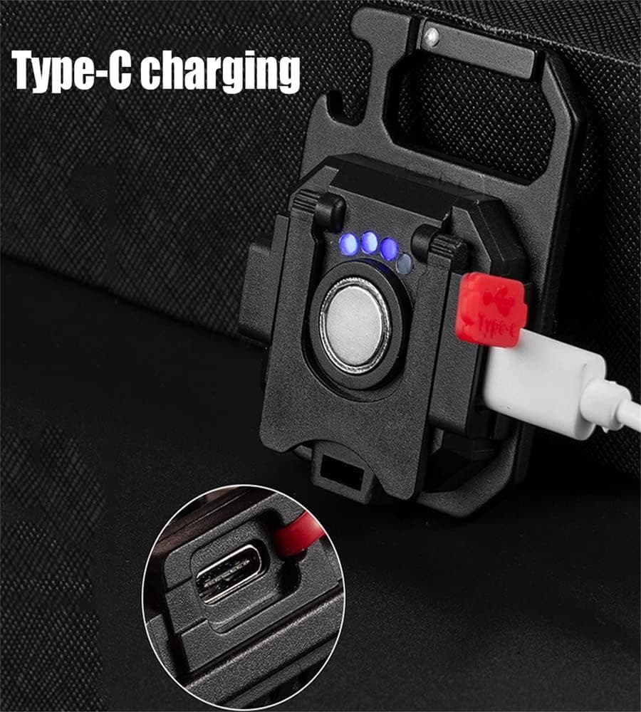 Mini Lampe de Poche COB LED Portable Rechargeable avec Trépied - مصباح متعدد الوظائف مع حامل - Camping et Randonnée - صورة 6