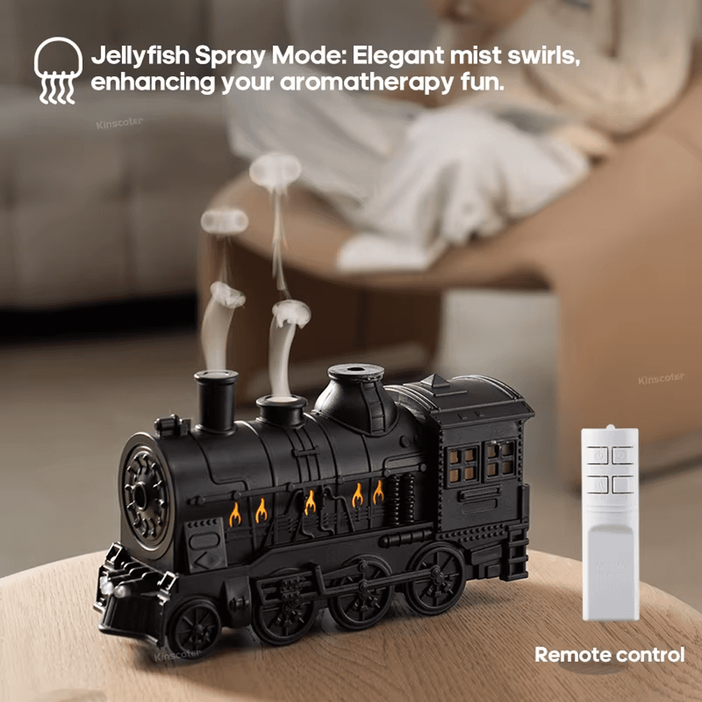Diffuseur d'Huiles Essentielles en Forme de Train Humidificateur Ultrasonique - موزع روائح بتصميم القطار سعة 300 مل - Décoration - صورة 2
