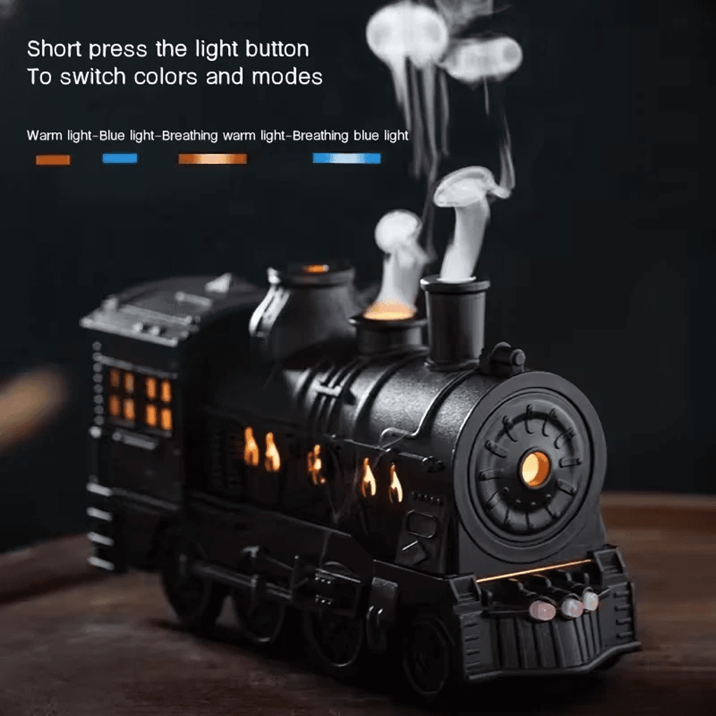 Diffuseur d'Huiles Essentielles en Forme de Train Humidificateur Ultrasonique - موزع روائح بتصميم القطار سعة 300 مل - Décoration - صورة 3