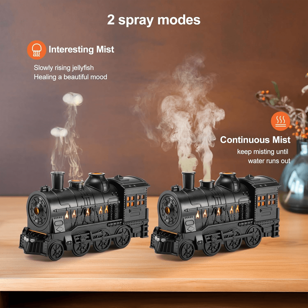 Diffuseur d'Huiles Essentielles en Forme de Train Humidificateur Ultrasonique - موزع روائح بتصميم القطار سعة 300 مل - Décoration - صورة 6