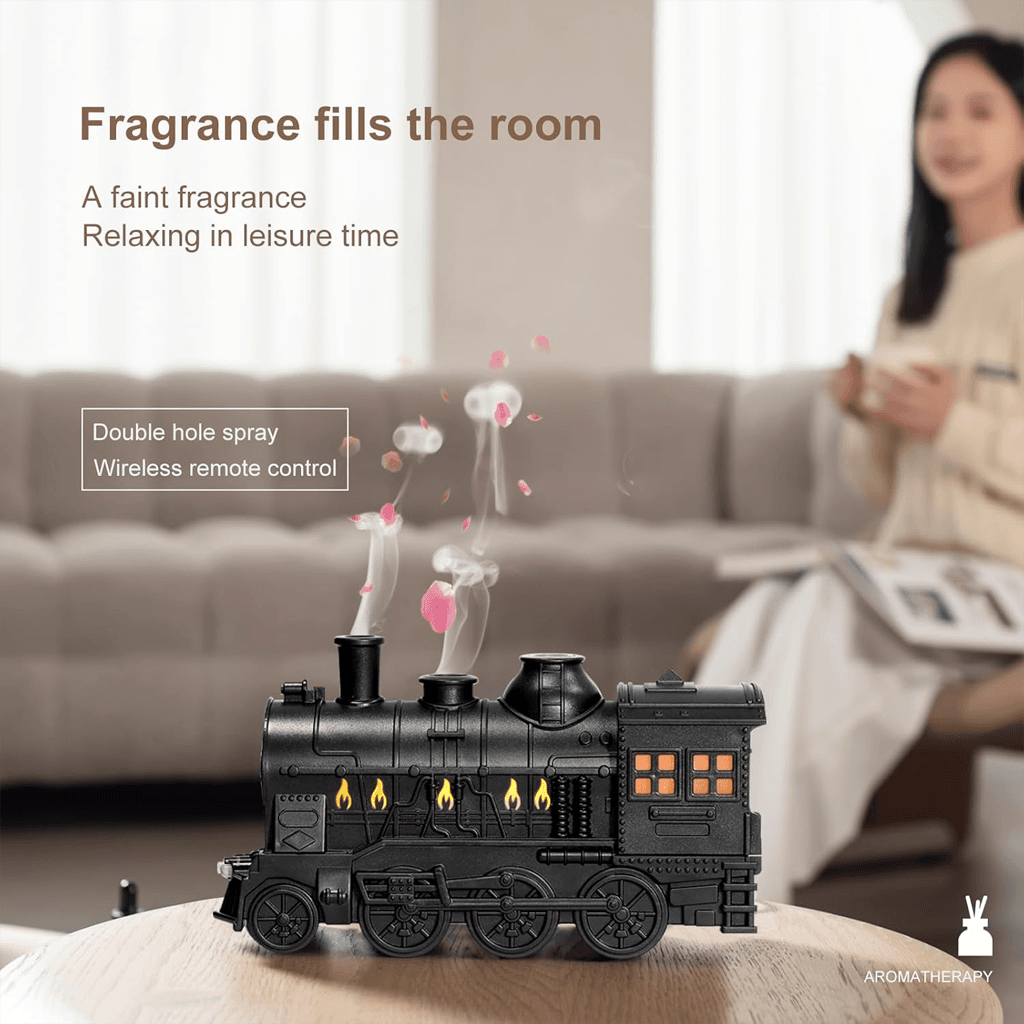 Diffuseur d'Huiles Essentielles en Forme de Train Humidificateur Ultrasonique - موزع روائح بتصميم القطار سعة 300 مل - Décoration - صورة 7