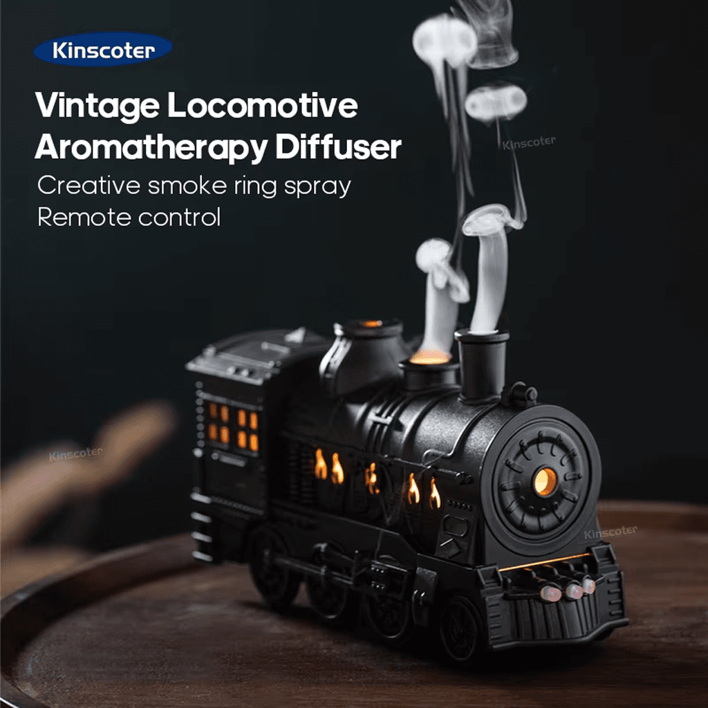 Diffuseur d'Huiles Essentielles en Forme de Train Humidificateur Ultrasonique - موزع روائح بتصميم القطار سعة 300 مل - Décoration - صورة 9