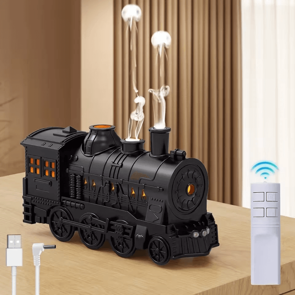 Diffuseur d'Huiles Essentielles en Forme de Train Humidificateur Ultrasonique - موزع روائح بتصميم القطار سعة 300 مل - Décoration - صورة 11