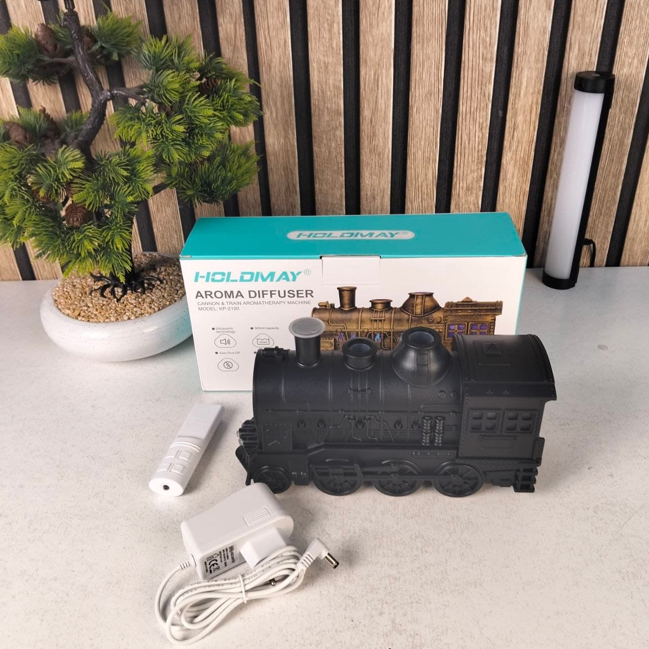 Diffuseur d'Huiles Essentielles en Forme de Train Humidificateur Ultrasonique - موزع روائح بتصميم القطار سعة 300 مل - Décoration - صورة حقيقية 13