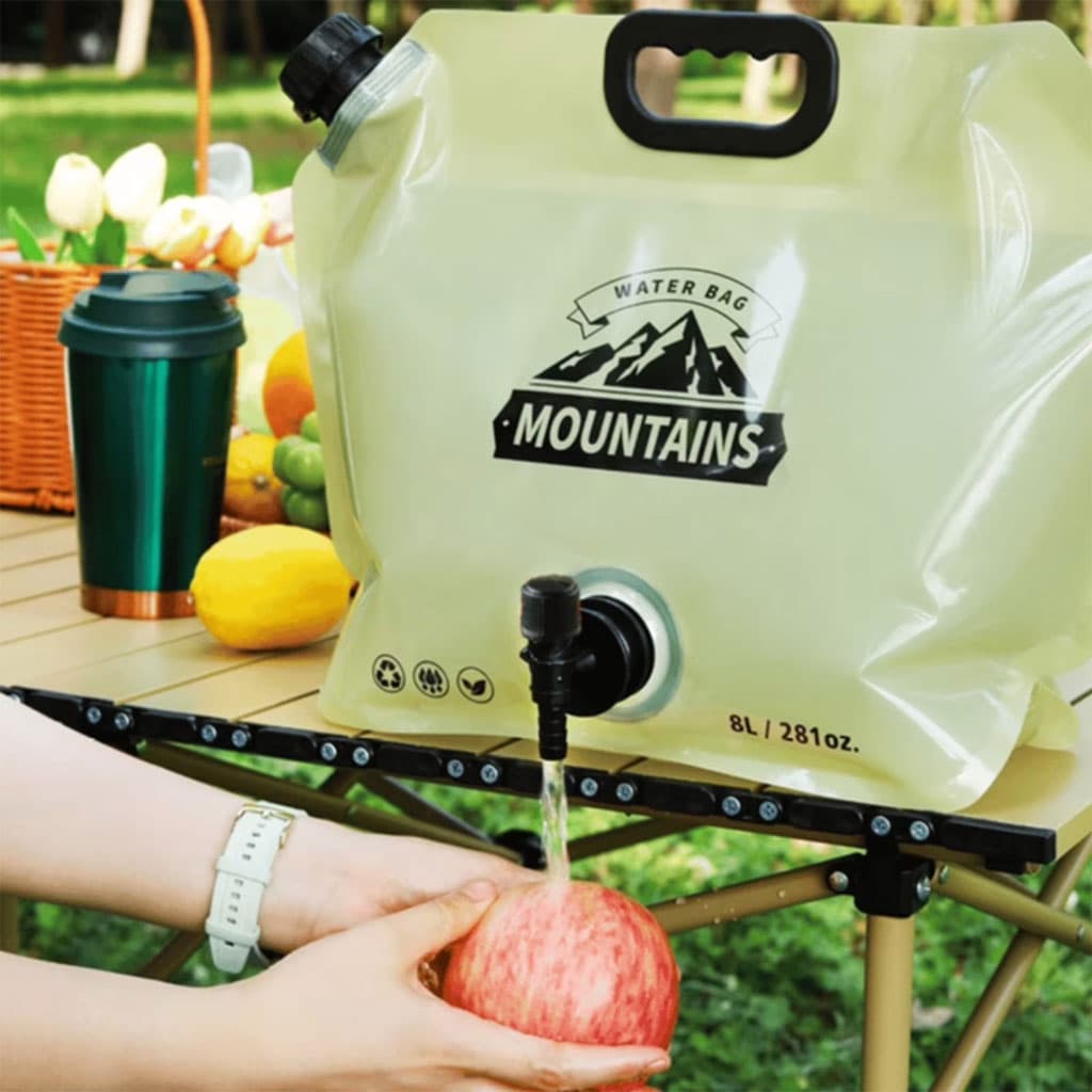 Réservoir d'Eau Pliable 8L Portable pour Camping et Randonnée - خزان مياه قابل للطي سعة 8 لتر للرحلات والخرجات - Camping et Randonnée - صورة 1