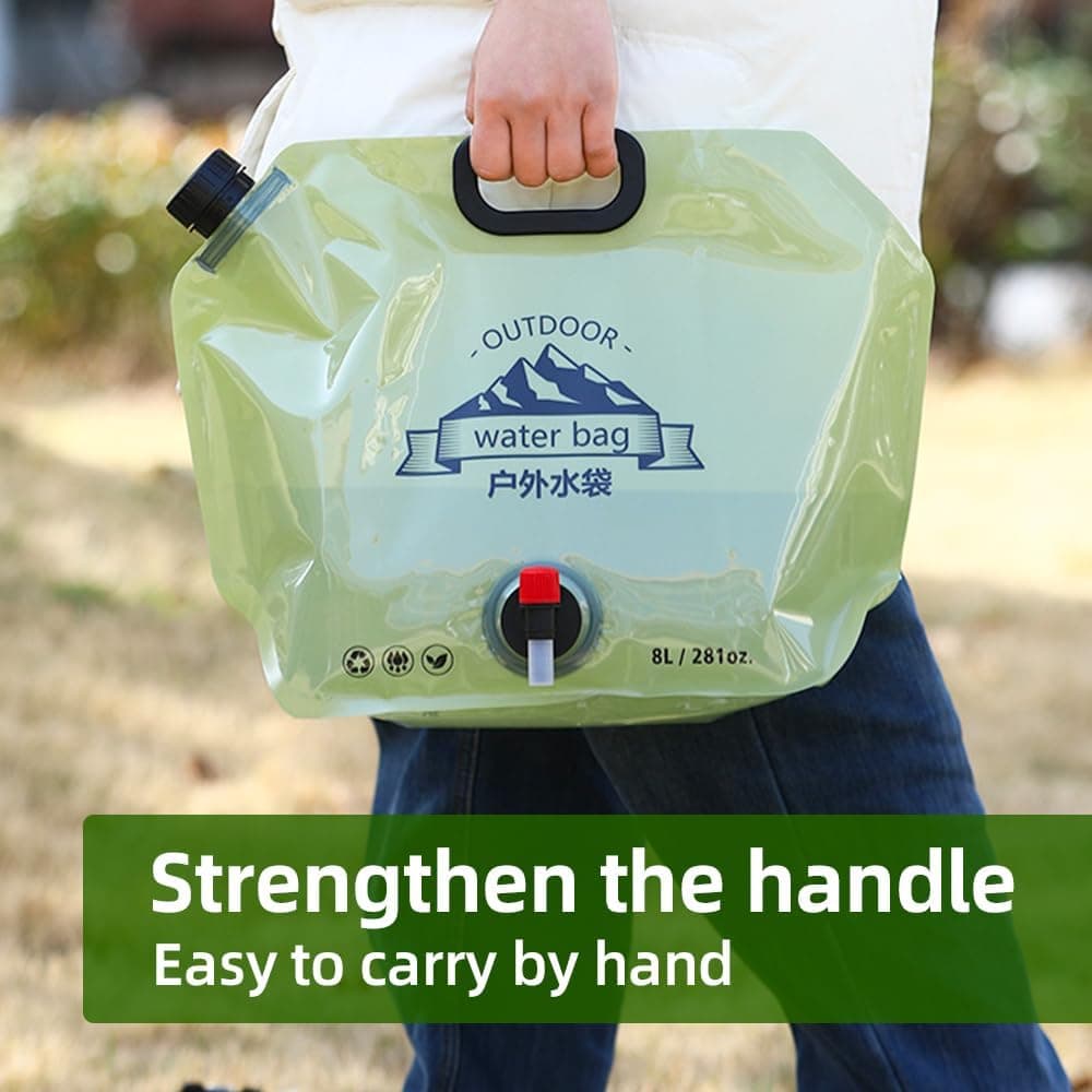 Réservoir d'Eau Pliable 8L Portable pour Camping et Randonnée - خزان مياه قابل للطي سعة 8 لتر للرحلات والخرجات - Camping et Randonnée - صورة 6