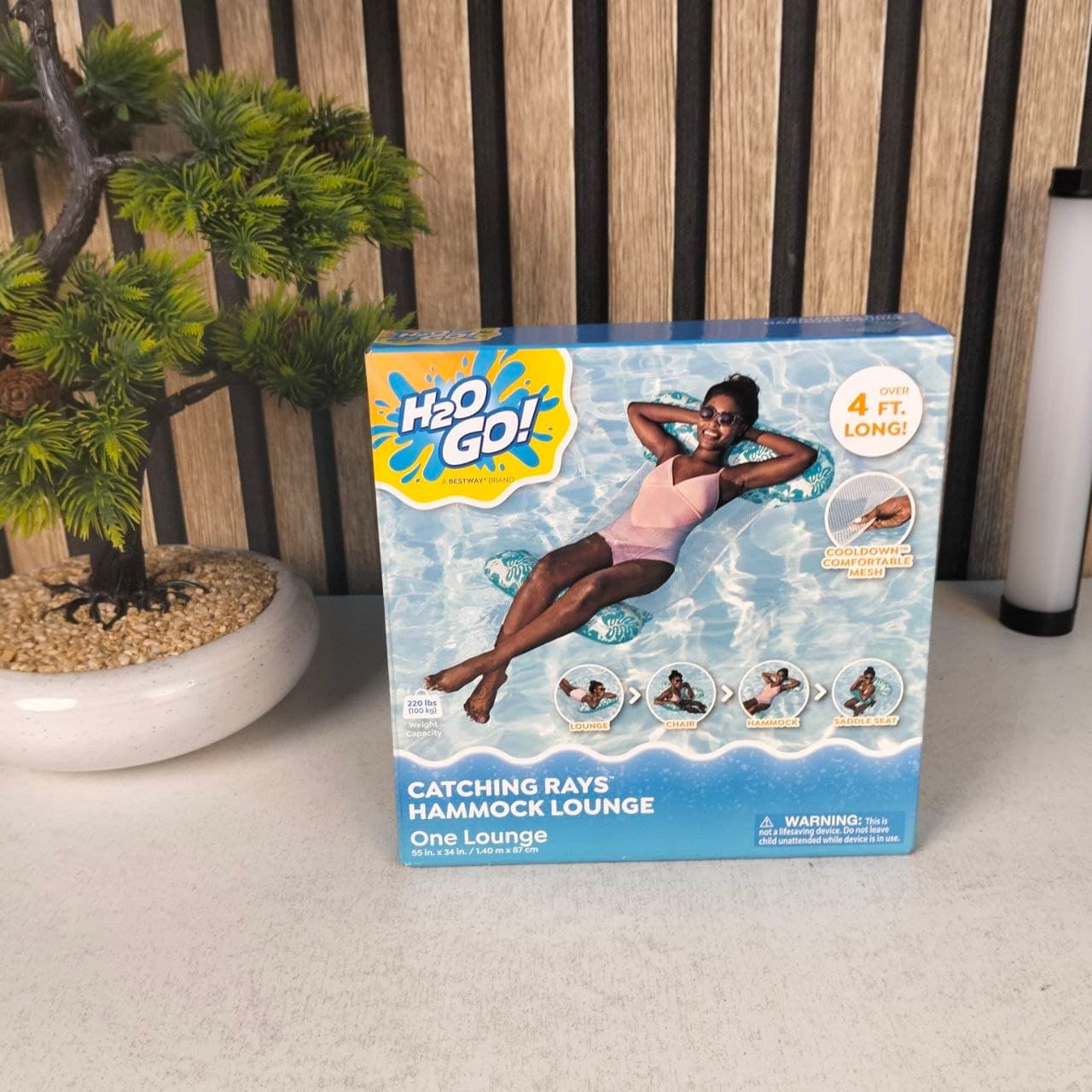 Hamac de Piscine Gonflable Multifonction 4-en-1 avec Siège en Maille - عوامة مسبح هوائية 4 في 1 بنسيج شبكي - Produits de saison - صورة حقيقية 15