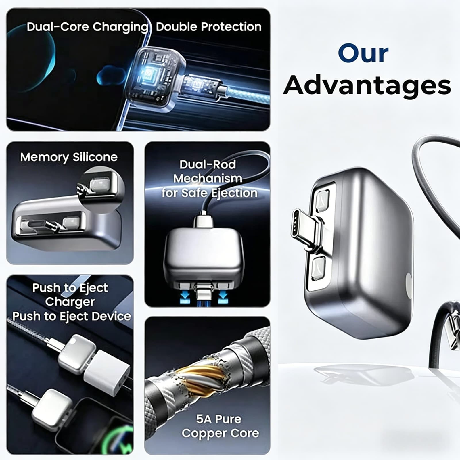 Protecteur de Câble Intelligent avec Éjection Automatique et Anti-Surcharge - وصلة حماية الشاحن الذكية بخاصية الفصل التلقائي - Électronique - صورة 9