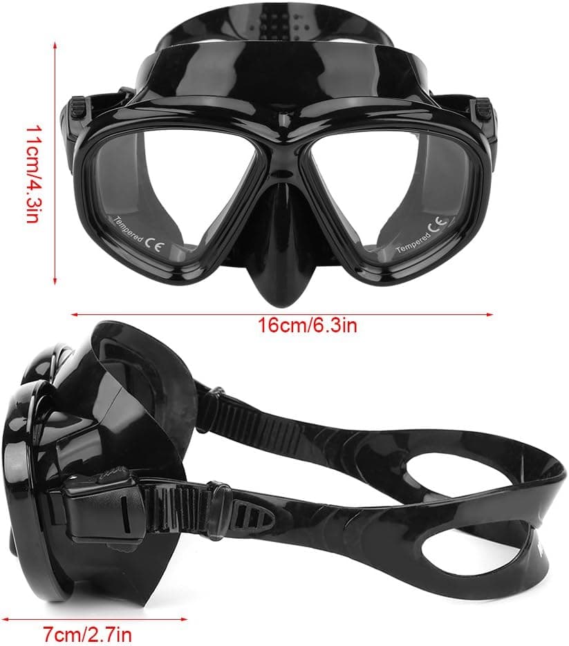 Kit de Snorkeling Masque en Verre Trempé Anti-Fuite et Tuba Flexible Grand Diamètre - طقم قناع الغوص أنبوب تنفس مرن - Produits de saison - صورة 12