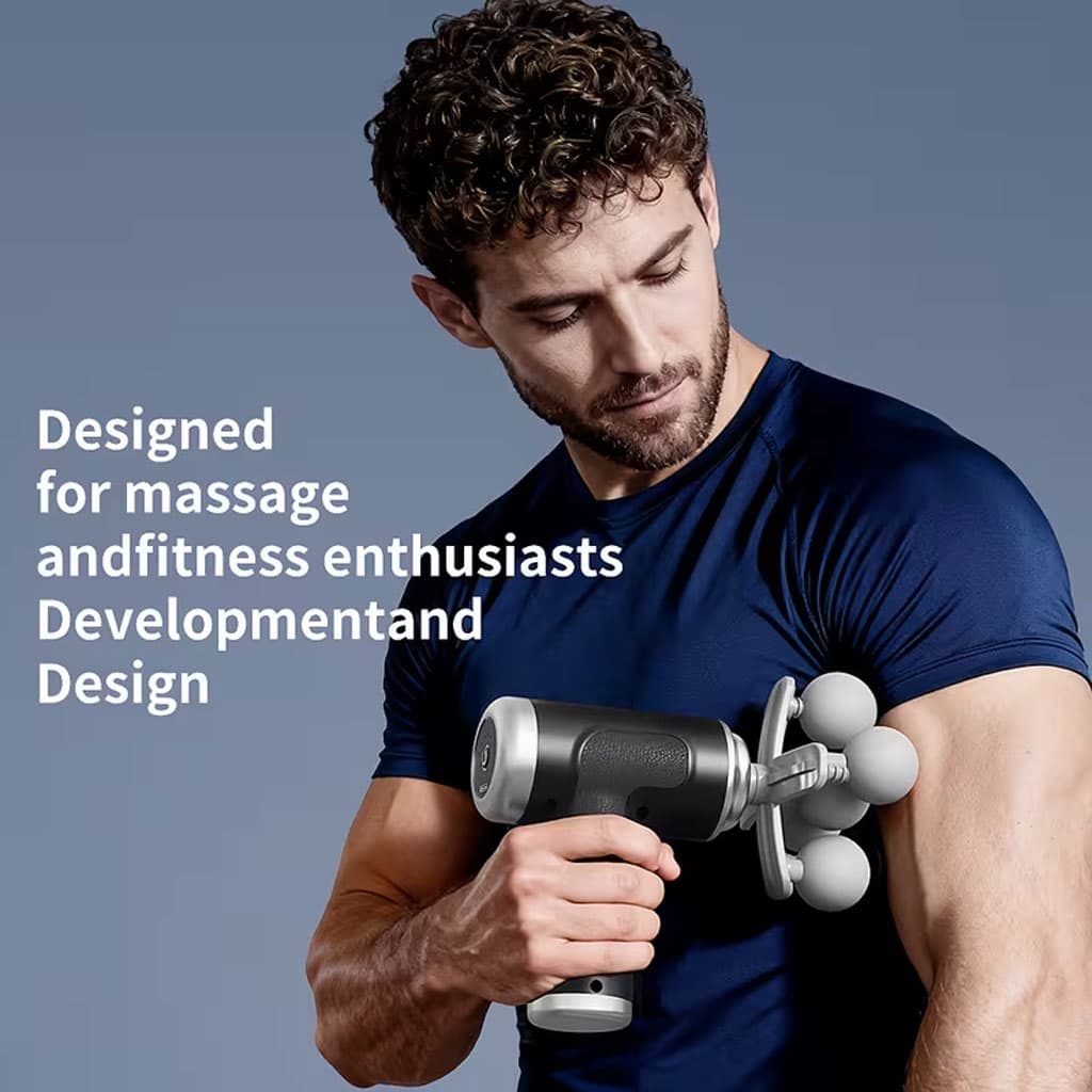 Pistolet de Massage Professionnel avec 9 Têtes Interchangeables pour Relaxation Totale - جهاز تدليك الجسم الاحترافي بـ 9 رؤوس لتدليك الأنسجة العميقة - Soins et Beauté - صورة 6