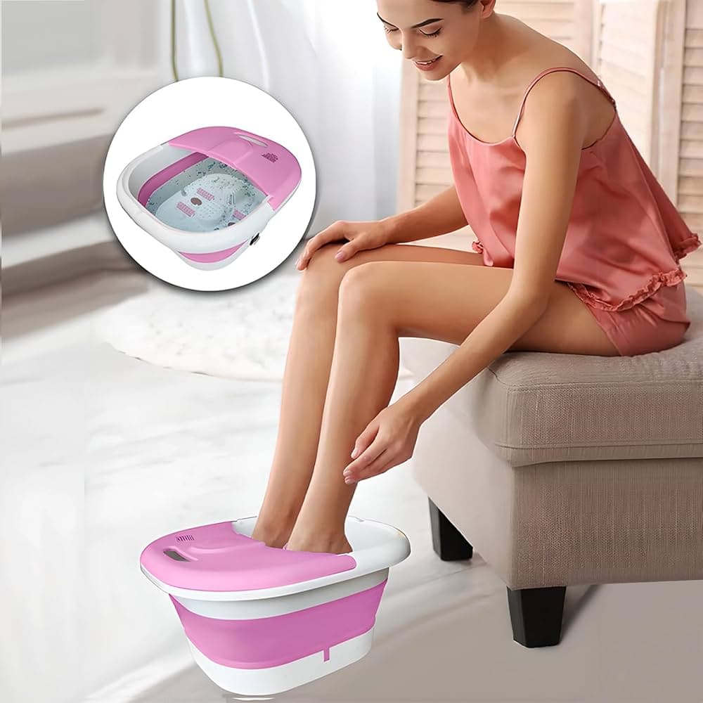 Masseur pour Pieds Pliable Hydromassant et Chauffant avec Rouleaux Shiatsu - جهاز مساج وتدليك القدمين المطور القابل للطي مع خاصية التسخين والفقاعات - Soins et Beauté - صورة 2