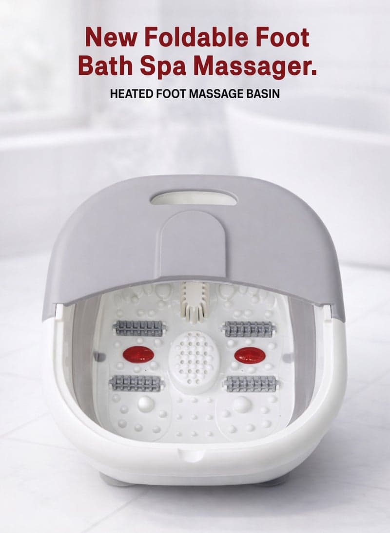 Masseur pour Pieds Pliable Hydromassant et Chauffant avec Rouleaux Shiatsu - جهاز مساج وتدليك القدمين المطور القابل للطي مع خاصية التسخين والفقاعات - Soins et Beauté - صورة 8