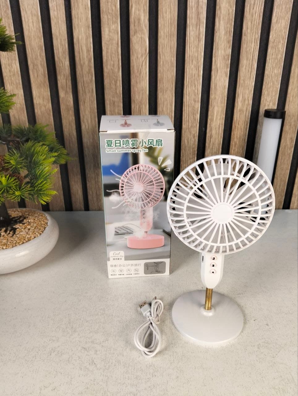 Mini Ventilateur de Bureau Portable USB - Ultra-Silencieux avec Batterie 1200mAh - مروحة المكتب اللاسلكية والمحمولة فائقة الهدوء بـ 3 سرعات - Produits de saison - صورة حقيقية 10