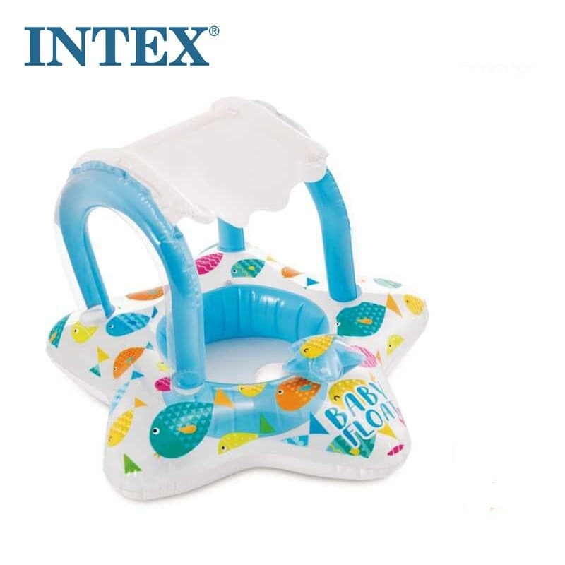 Bouée Siège Gonflable pour Bébé avec Parasol Anti-UV - Design Voiture INTEX 56573NP - عوامة السباحة المنفوخة للأطفال والرضع مع مظلة واقية من الشمس - Vacance & Loisir - صورة 8