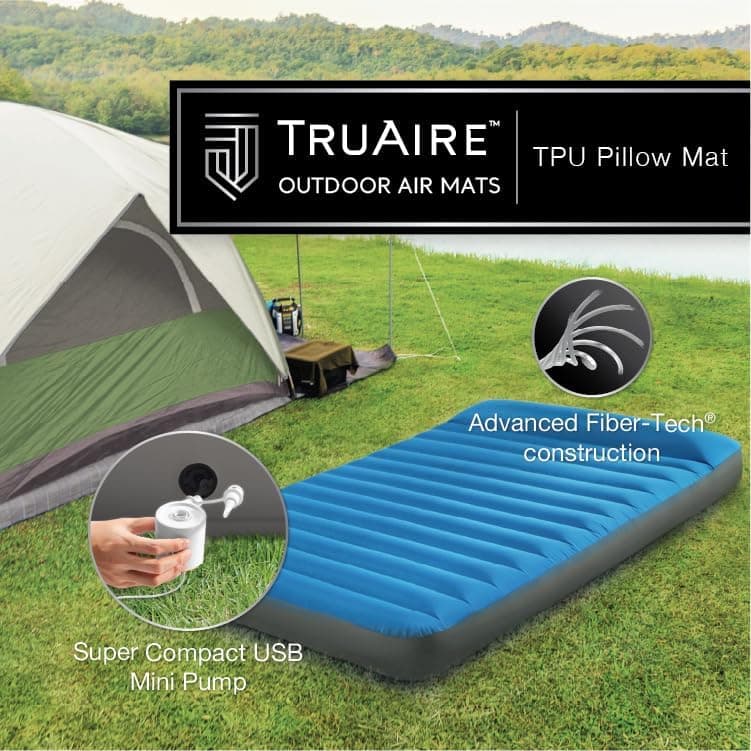 Matelas de Camping Intex TruAire Twin Technologie Fiber-Tech avec Pompe USB150 - فرشة التخييم الهوائية الفاخرة مع مضخة ومسند رأس - Vacance & Loisir - صورة 6