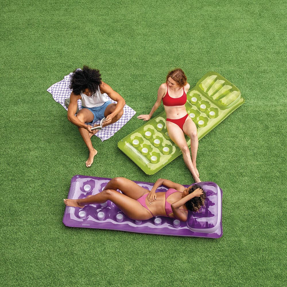 Matelas Gonflable de Piscine Intex 58890EU Avec Oreiller et Porte-Gobelets - عوامة المسبح الهوائية الفاخرة مع مسند رأس وحامل أكواب من إنتكس - Vacance & Loisir - صورة 4