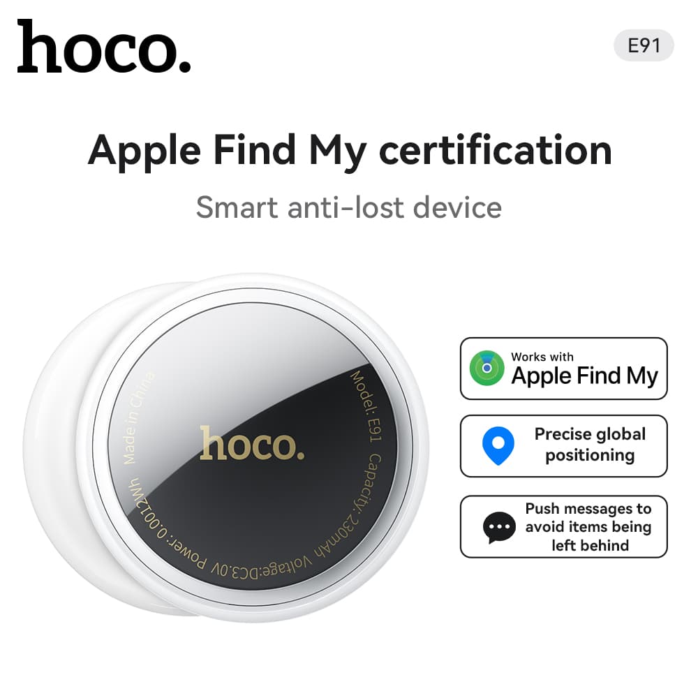 GPS Anti-perte Outil de localisation intelligent E91 HOCO - جهاز تحديد المواقع لهواتف الأيفون - Électronique - صورة 4