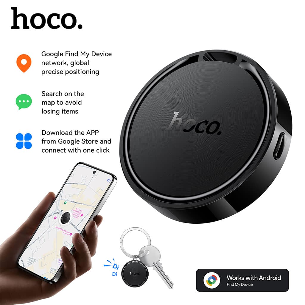 Traceur Intelligent HOCO E96A Android Localisateur Bluetooth via Réseau Google Find My Device - جهاز التتبع ومحدد المواقع الذكي لهواتف أندرويد - Électronique - صورة 1