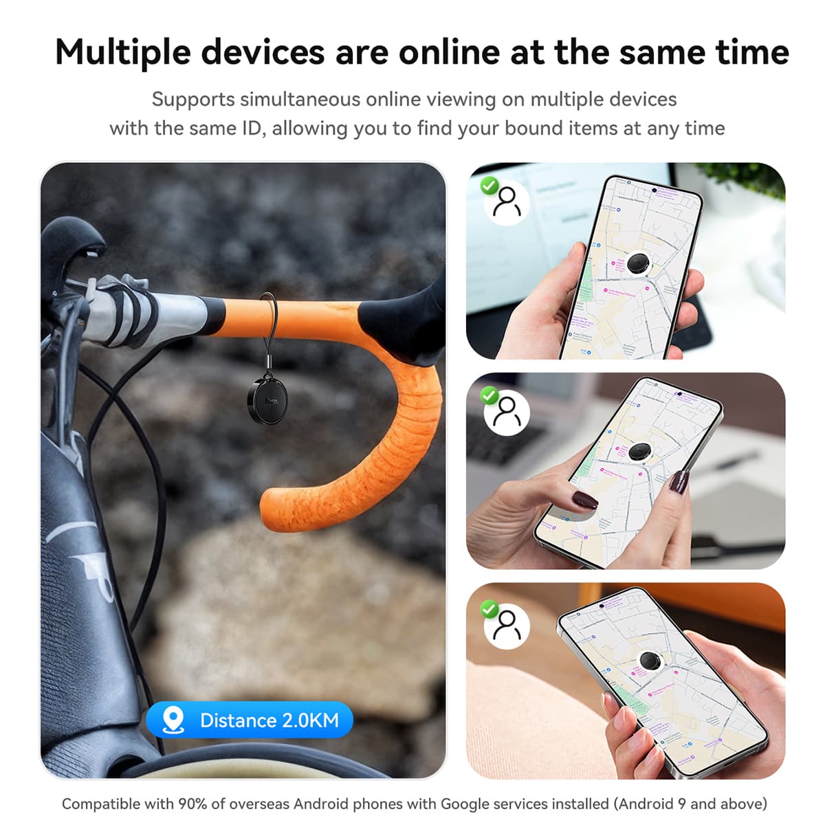 Traceur Intelligent HOCO E96A Android Localisateur Bluetooth via Réseau Google Find My Device - جهاز التتبع ومحدد المواقع الذكي لهواتف أندرويد - Électronique - صورة 8