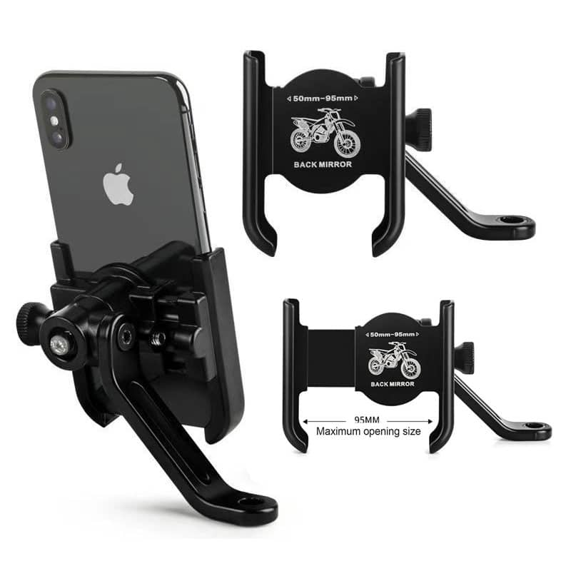Support Téléphone Vélo et Moto En Aluminium Fixation Griffe d'Aigle Ultra-Stable Orientable à 360° - حامل الهاتف المعدني والمقاوم للصدمات للدراجات النارية والبرية