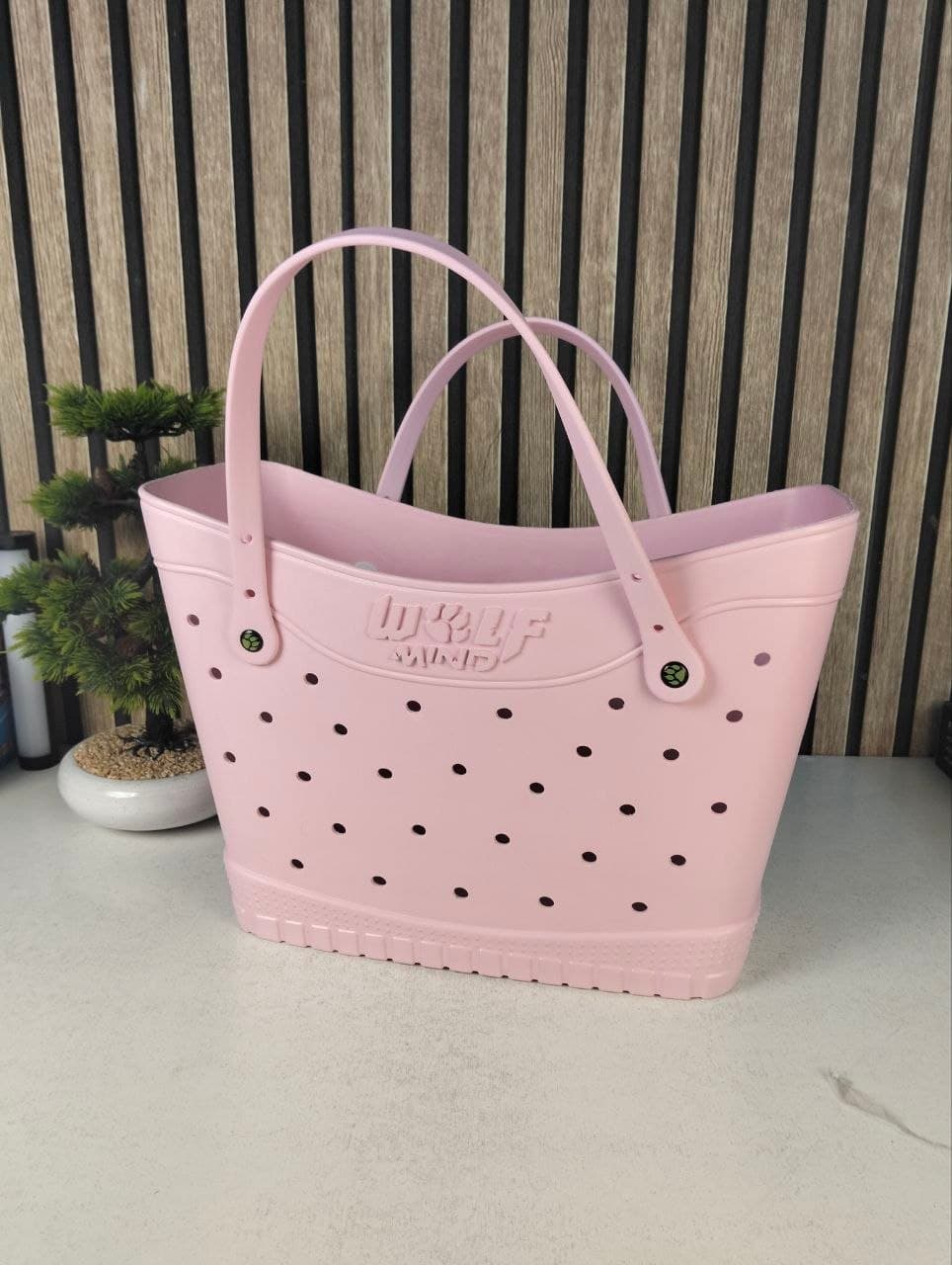 Sac de Plage Eva et Silicone Garni de Trous Grand Cabas Imperméable Tendance pour Été - حقيبة الشاطئ السيليكونية العصرية المقاومة للماء - Vacance & Loisir - صورة حقيقية 11