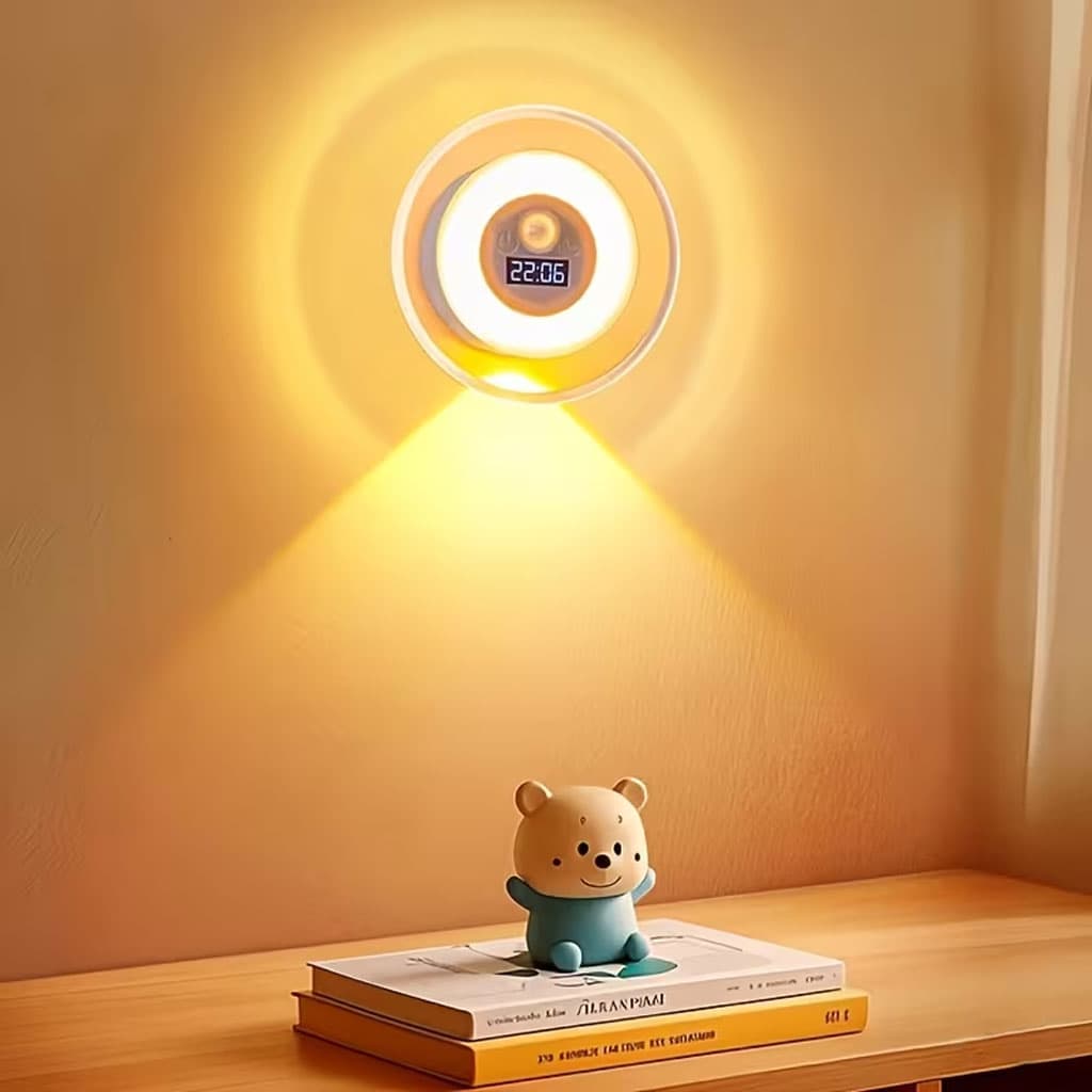 Applique Murale LED Intelligente Avec Capteur de Mouvement Écran Horloge Numérique - مصباح الحائط الذكي بمستشعر حركة وشاشة رقمية لعرض الوقت - Décoration - صورة 11