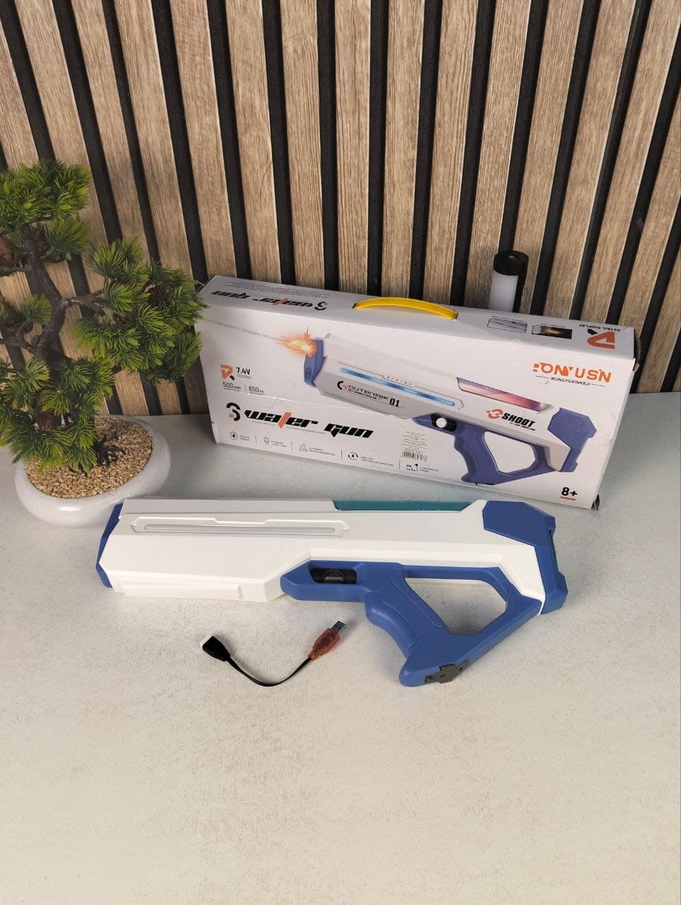 Pistolet à Eau Électrique Automatique Recharge Rapide Portée Longue Distance (8-10m) - مسدس الماء الكهربائي أوتوماتيكي التعبئة وبعيد المدى - Jouet & Gaming - صورة حقيقية 8