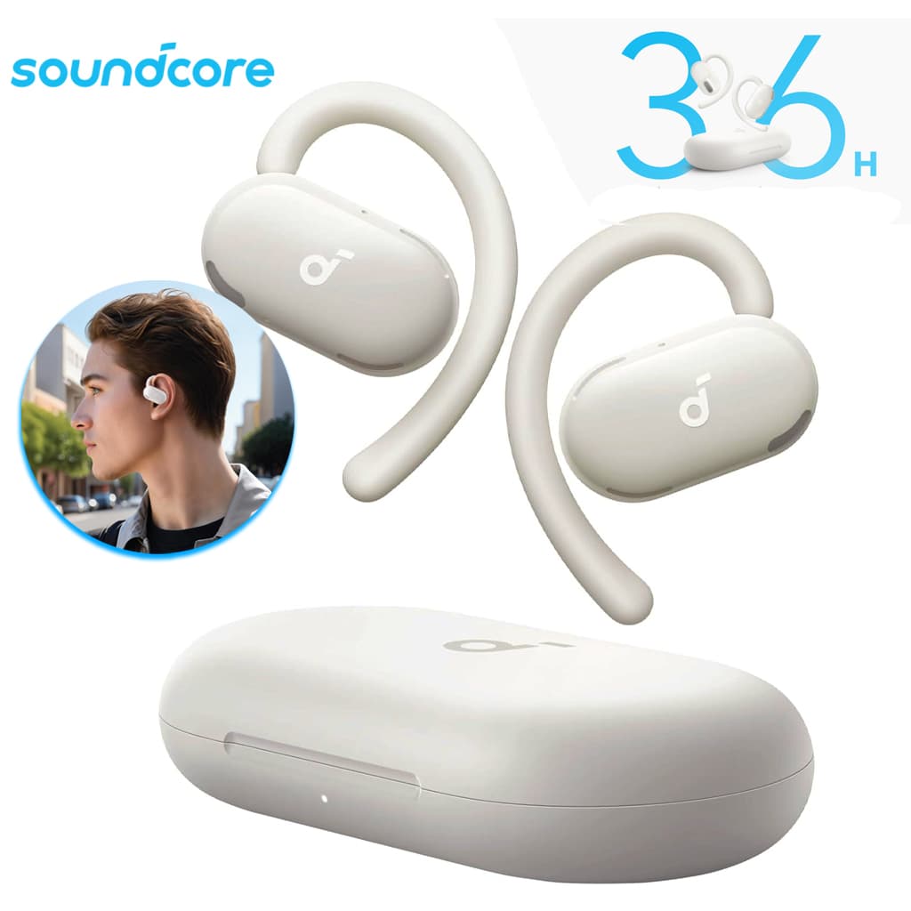 Écouteurs Open-Ear soundcore by Anker V20i Crochets Ajustables Autonomie 36H et Lumières LED - سماعات أنكر اللاسلكية ذات التصميم المفتوح والخطاف القابل للتعديل - Électronique - صورة 1