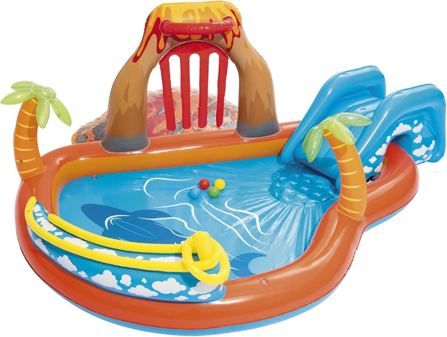 Air de Jeux Gonflable Bestway 53069 Lava Lagoon Toboggan Amovible et Fontaine à Eau - مركز الألعاب المائي المتكامل للأطفال - Vacance & Loisir - صورة 11