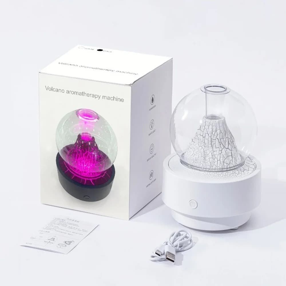 Diffuseur d'Arôme et Humidificateur Effet Volcan Capacité 300ml - موزع العطور والزيوت الذكي بتأثير البركان المضيء - Décoration - صورة 7