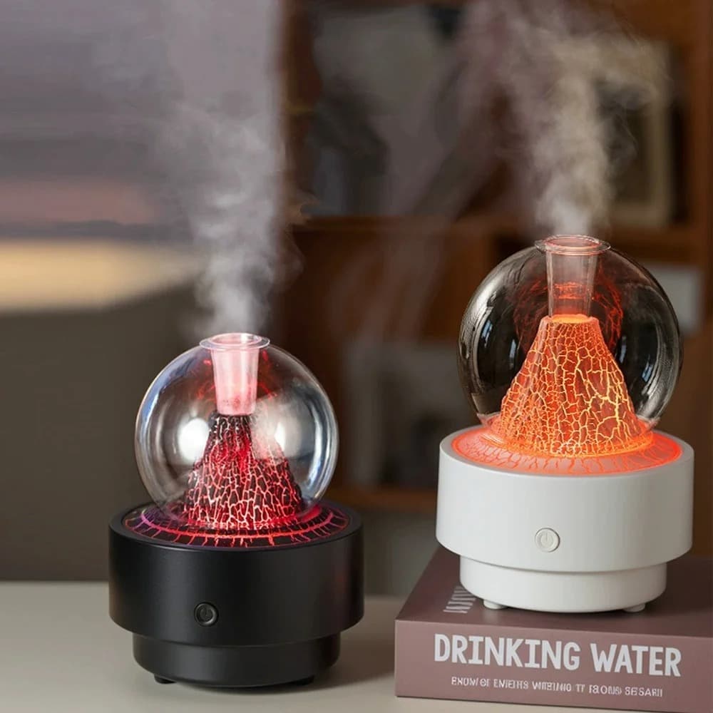 Diffuseur d'Arôme et Humidificateur Effet Volcan Capacité 300ml - موزع العطور والزيوت الذكي بتأثير البركان المضيء - Décoration - صورة 11