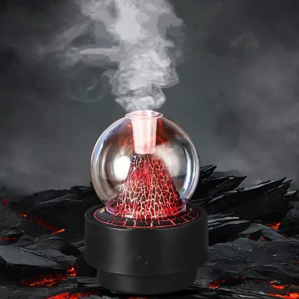 Diffuseur d'Arôme et Humidificateur Effet Volcan Capacité 300ml - موزع العطور والزيوت الذكي بتأثير البركان المضيء - Décoration - صورة 12