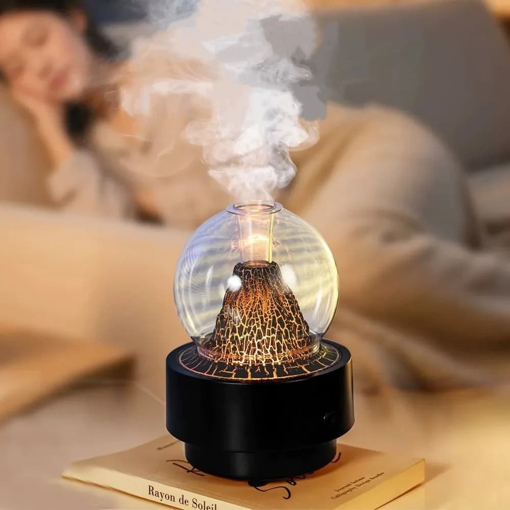 Diffuseur d'Arôme et Humidificateur Effet Volcan Capacité 300ml - موزع العطور والزيوت الذكي بتأثير البركان المضيء - Décoration - صورة 13