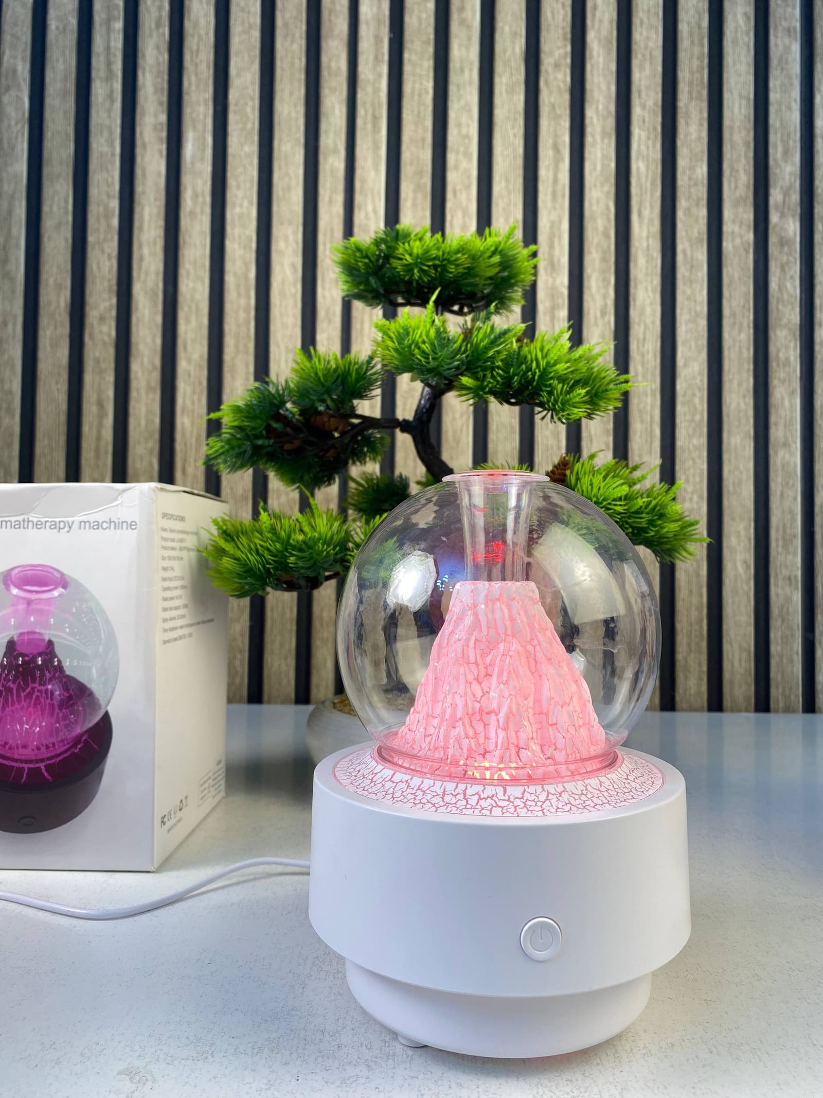 Diffuseur d'Arôme et Humidificateur Effet Volcan Capacité 300ml - موزع العطور والزيوت الذكي بتأثير البركان المضيء - Décoration - صورة حقيقية 15