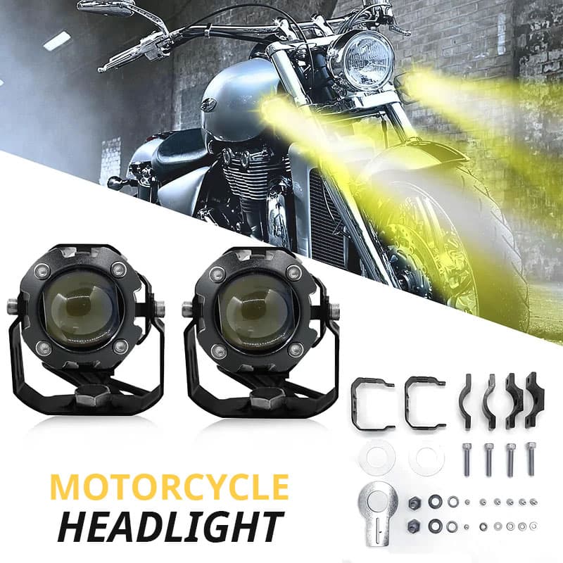 Pack Projecteur de moto Super Lumineux Double Couleur 3800K-6500K - حزمة المصابيح الأمامية للدراجات النارية ذات اللون المزدوج فائقة السطوع - Accessoires Auto/Moto - صورة 1