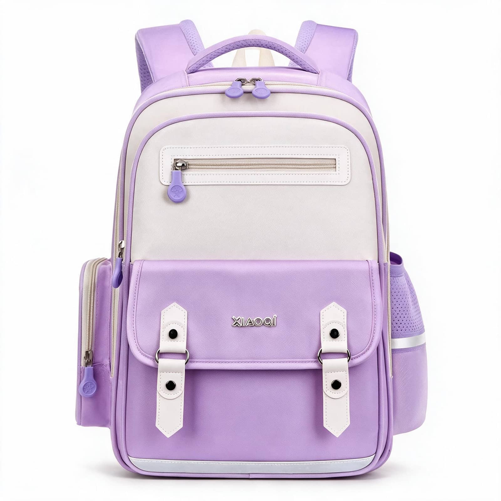 Sac à Dos Scolaire Style Kawaii Grand Volume Tissu Imperméable Mauve SACKDS08MV - حقيبة مدرسية بتصميم كاوايي