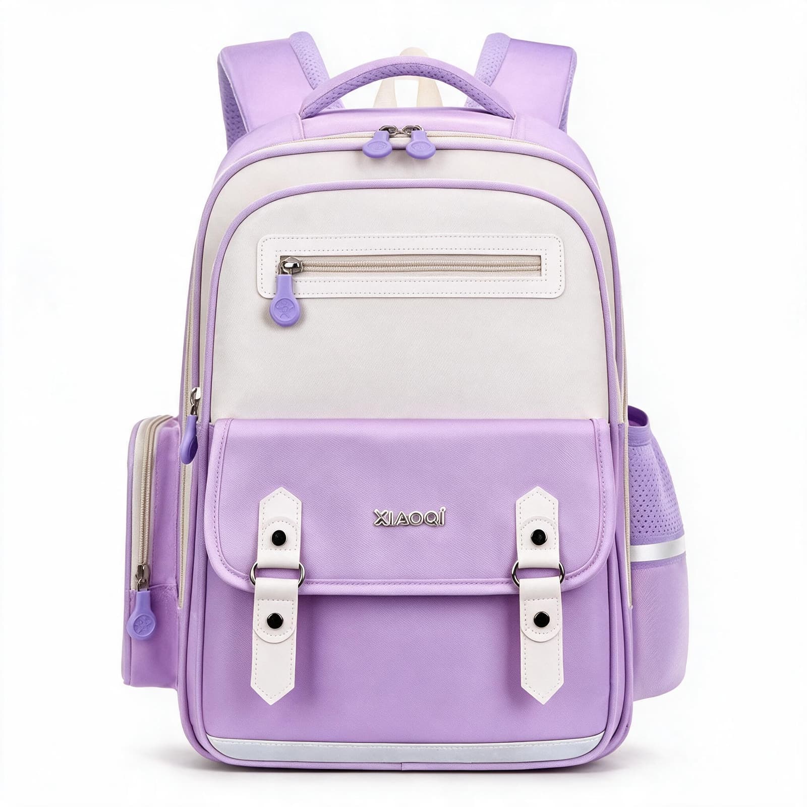 Sac à Dos Scolaire Style Kawaii Grand Volume Tissu Imperméable Mauve SACKDS08MV - حقيبة مدرسية بتصميم كاوايي - Sac à dos et Mode - صورة 1