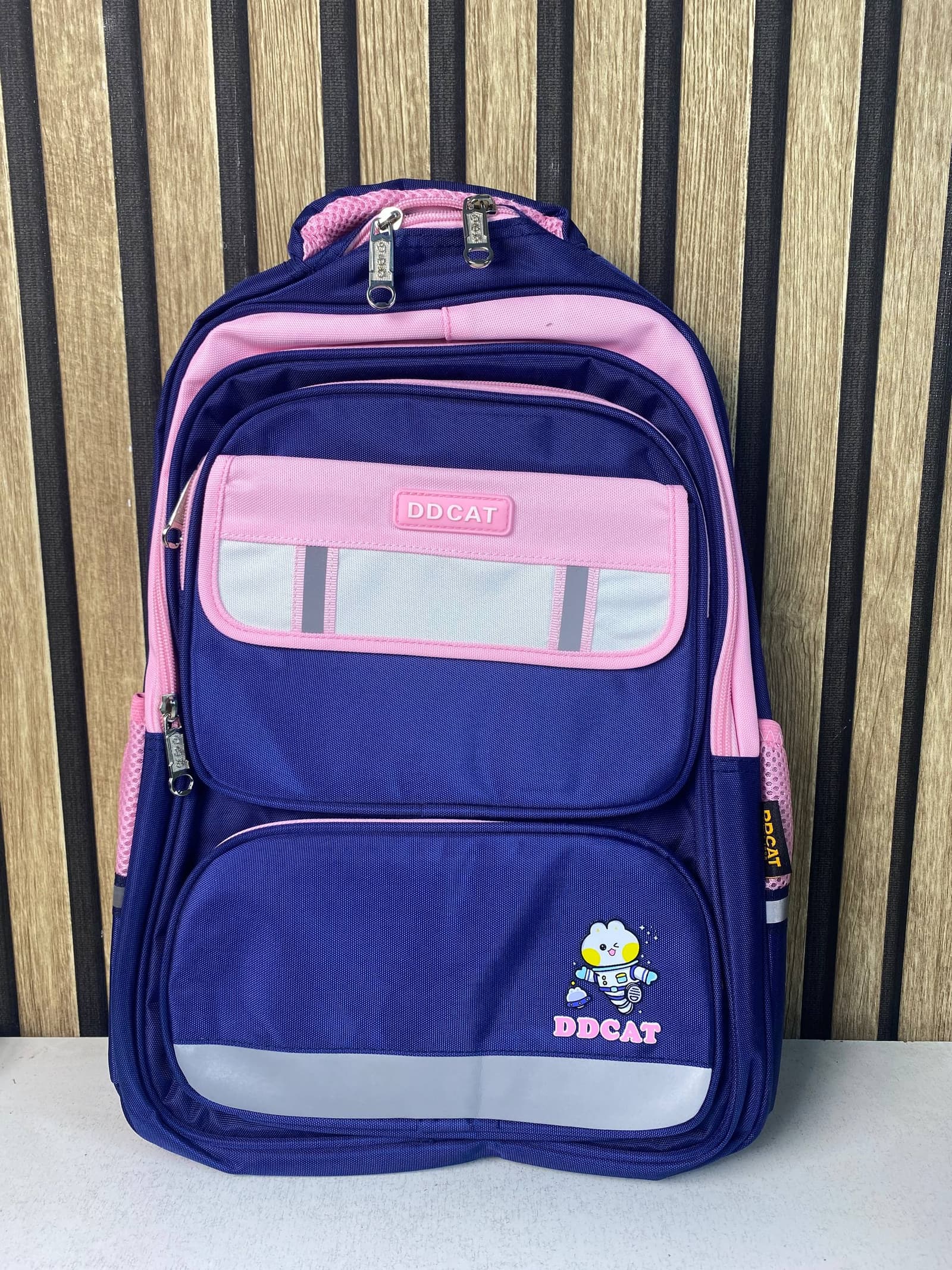 Sac à Dos Scolaire Style Kawaii Grand Volume Tissu Imperméable Rose et Bleu SACKDS07RSB - حقيبة مدرسية بتصميم كاوايي - Sac à dos et Mode - صورة حقيقية 2