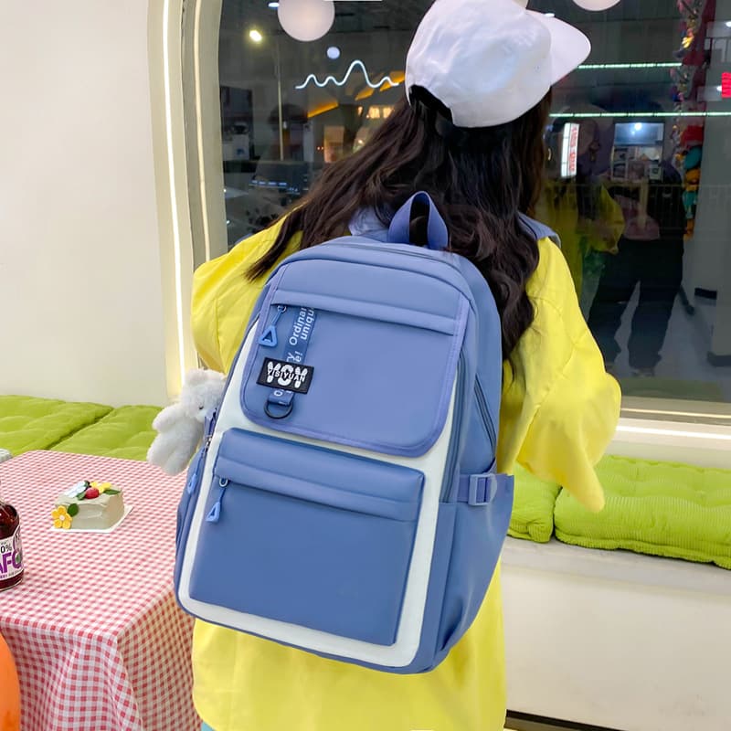 Sac à Dos Multifonctionnel Kawaii Grand Volume Imperméable et Résistant 4Pcs Bleu SACKDS12BL - حقيبة ظهر بعدة قطع بتصميم كاوايي - Sac à dos et Mode - صورة 2