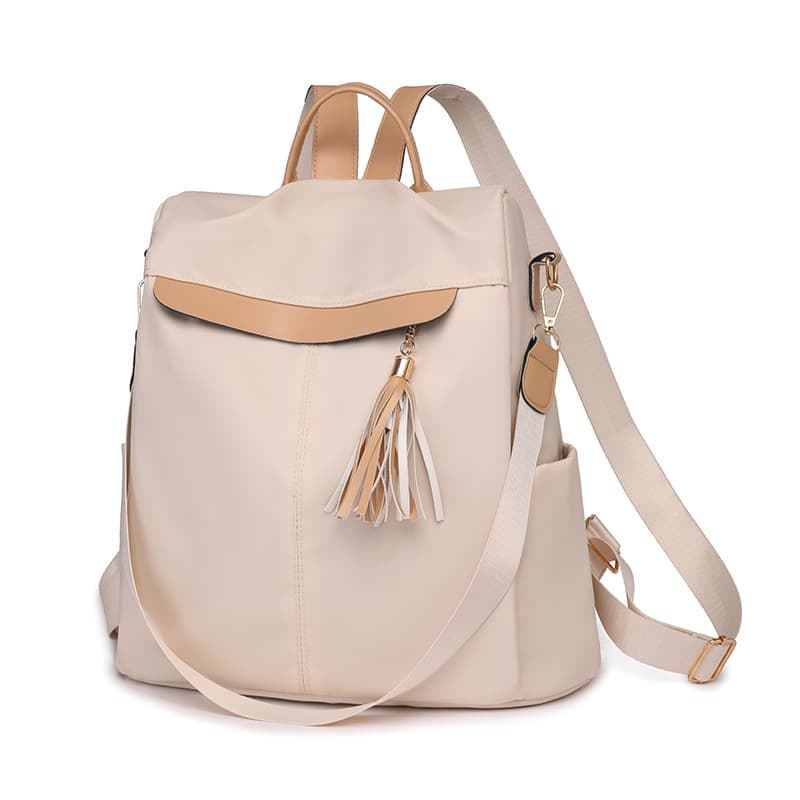 Sac à Dos Femme Élégant et Tendance Style Chic Couleur Beige SACKDS26BG - حقيبة ظهر نسائية عصرية بتصميم أنيق متعددة الاستخدامات - Sac à dos et Mode - صورة 3