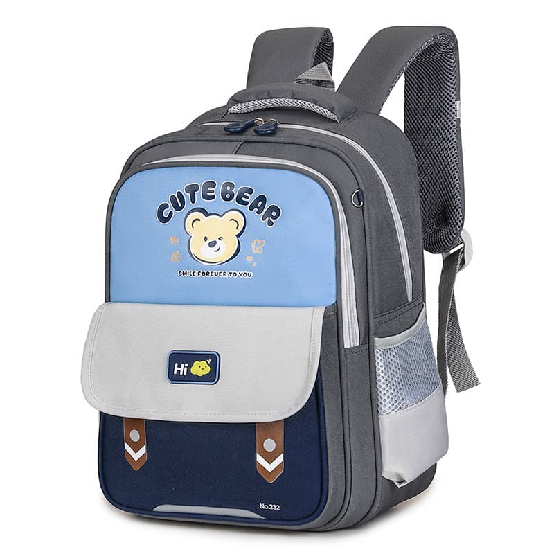 Sac à Dos Scolaire Enfant Motif Ours Cute Bear Design Ergonomique Bleu Ciel SACKDS28BC - حقيبة ظهر مدرسية للأطفال بتصميم الدب اللطيف - Sac à dos et Mode - صورة 1