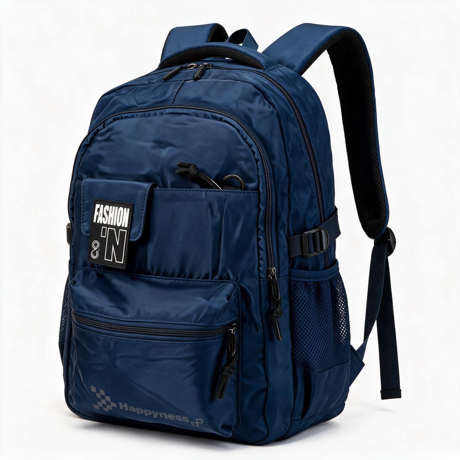 Sac à Dos Multi-Poches et Grand Volume Tissu Résistant Imperméable Style Trendy Bleu SACHM05BL - حقيبة ظهر عصرية متعددة الجيوب - Sac à dos et Mode - صورة 3