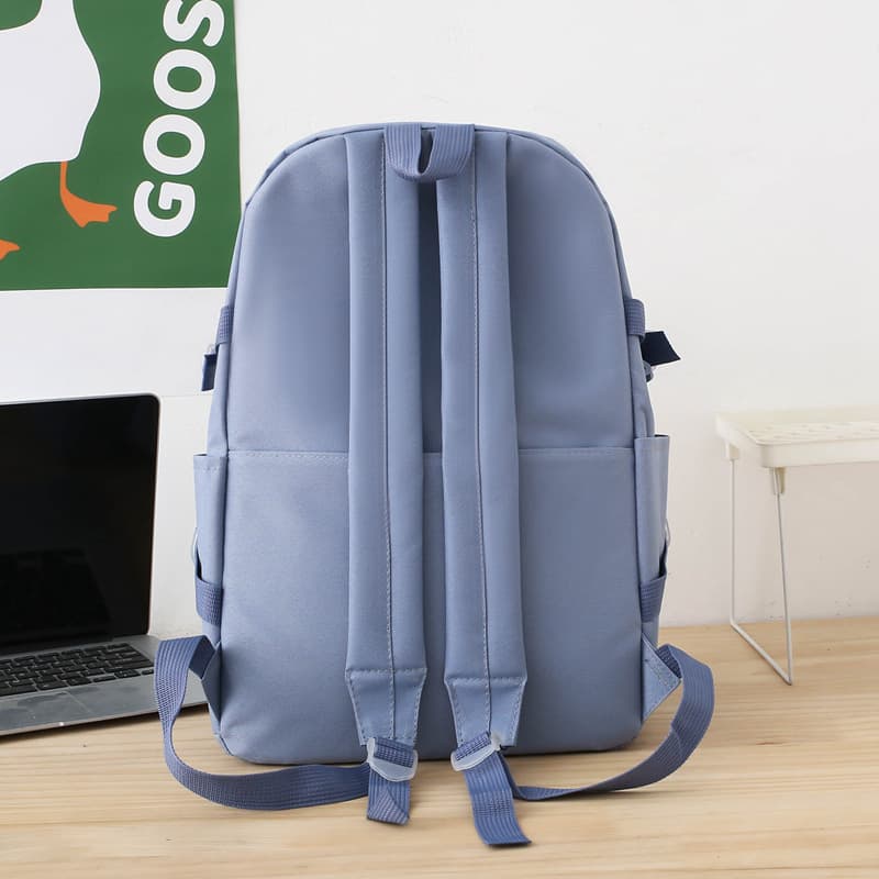 Sac à Dos Multifonctionnel Kawaii Grand Volume Imperméable et Résistant 5Pcs Bleu SACKDS33BL - حقيبة ظهر بعدة قطع بتصميم كاوايي - Sac à dos et Mode - صورة 2