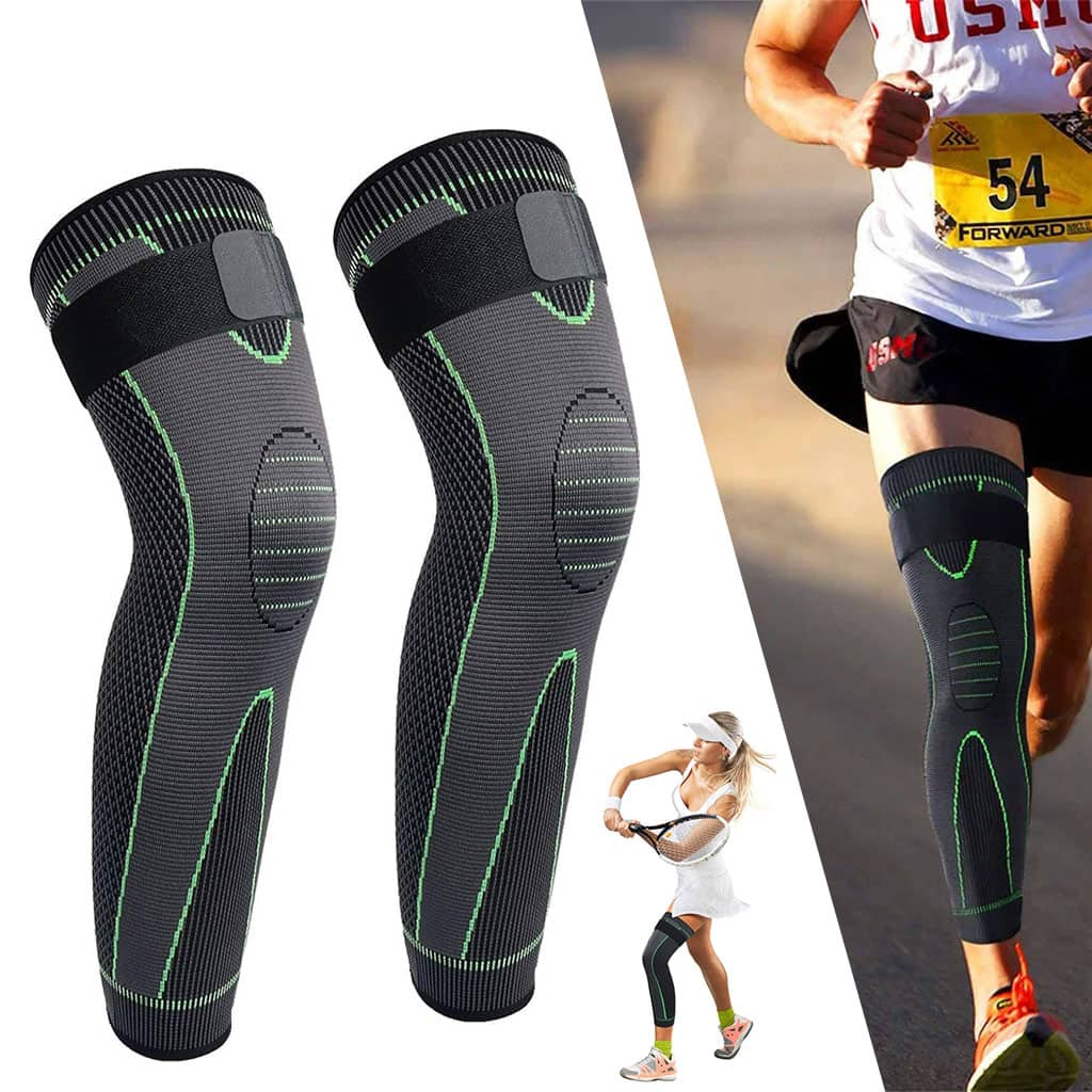 Jambière de Compression Longue avec Sangle Réglable et Tricotage 3D 2Pcs - مشد الساق الكامل والمفصل مع حزام تثبيت 2 قطع