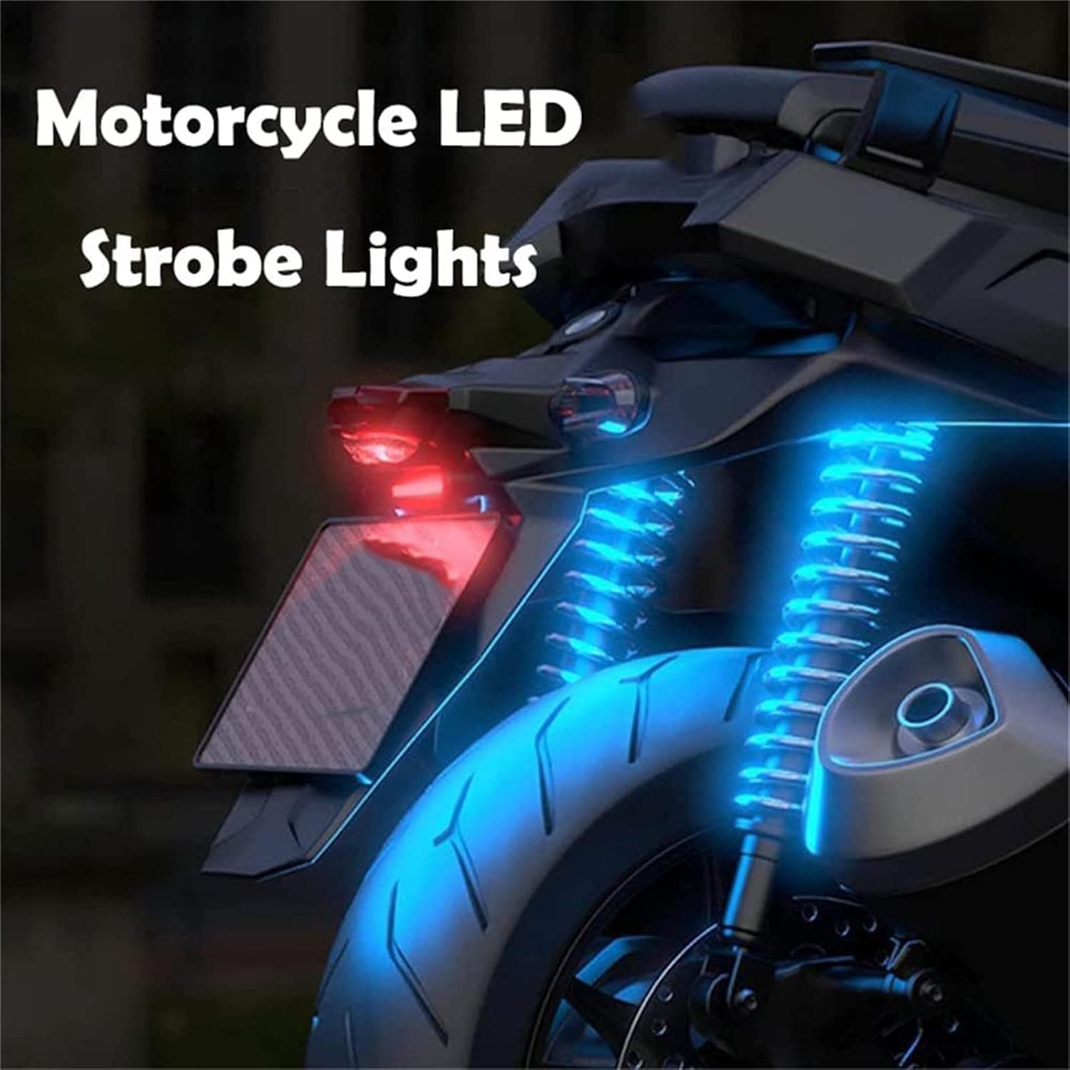 Mini Lumières LED Flash Anti-Collision avec Télécommande sans Fil 30 Modes 2Pcs - أضواء فلاش مع ريموت كنترول لاسلكي لسائقي الدراجات - Accessoires Auto/Moto - صورة 2