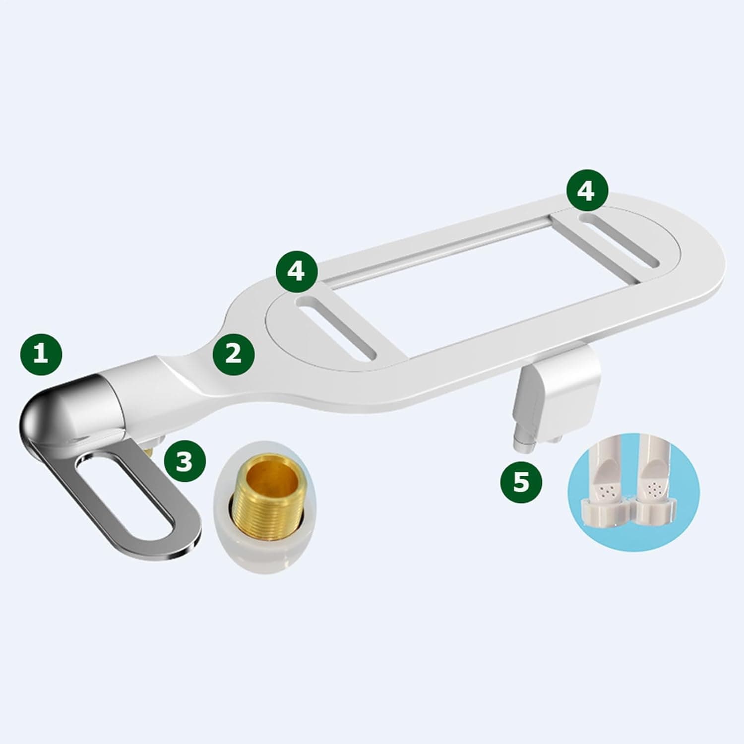 Bidet pour Toilettes Intelligent à Double Buse Fixation Ultra-Mince Autonettoyant - ملحق شطاف المرحاض الذكي بنظام الرش المزدوج - Maison - صورة 3
