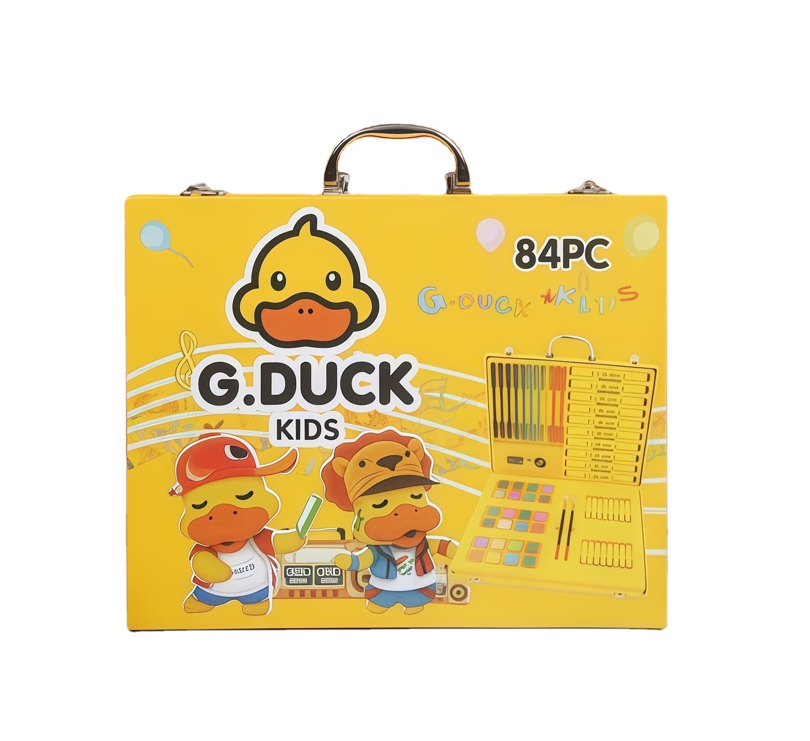 Coffret d'Art Peinture et Coloriage pour Enfants Mallette Canard Jaune - علبة أدوات الرسم والتلوين للأطفال مع حقيبة - Divers - صورة 2