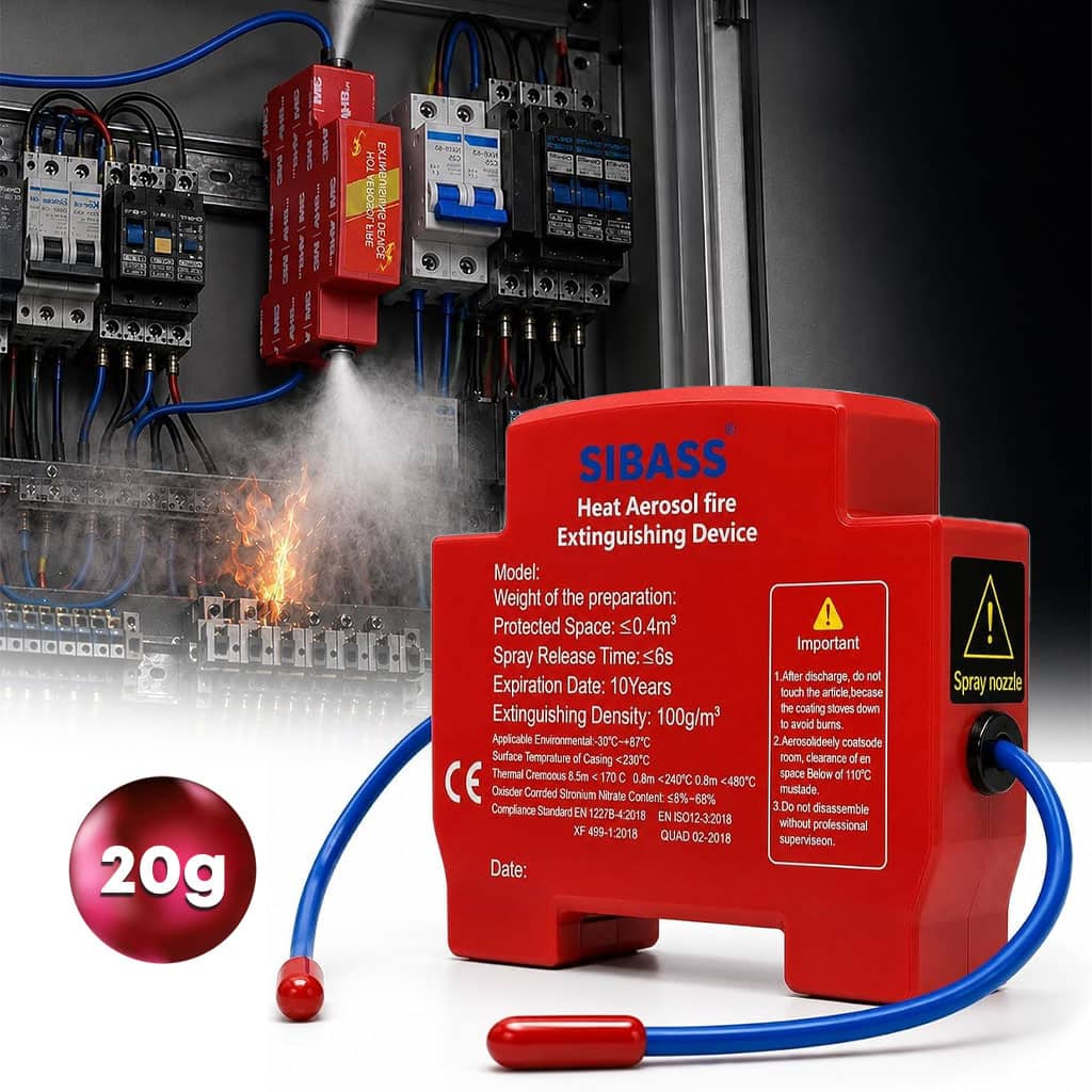 Extincteur Aérosol Automatique pour Armoires Électriques Activation Thermique 20G- جهاز إطفاء الحريق الهوائي الأوتوماتيكي للخزانات الكهربائية